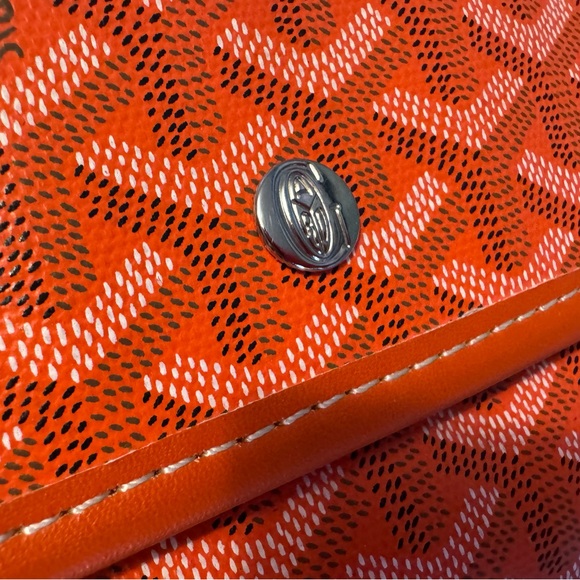 Goyard Saint Louis Goyardine Pouch Wallet Vibrant Orange 2005 - Picture 10 of 11